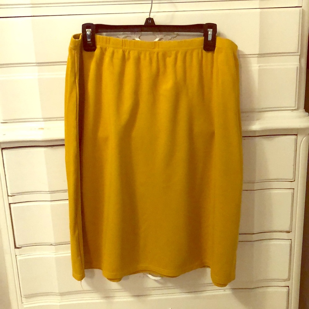 ~NUGGLES~ mustard midi skirt